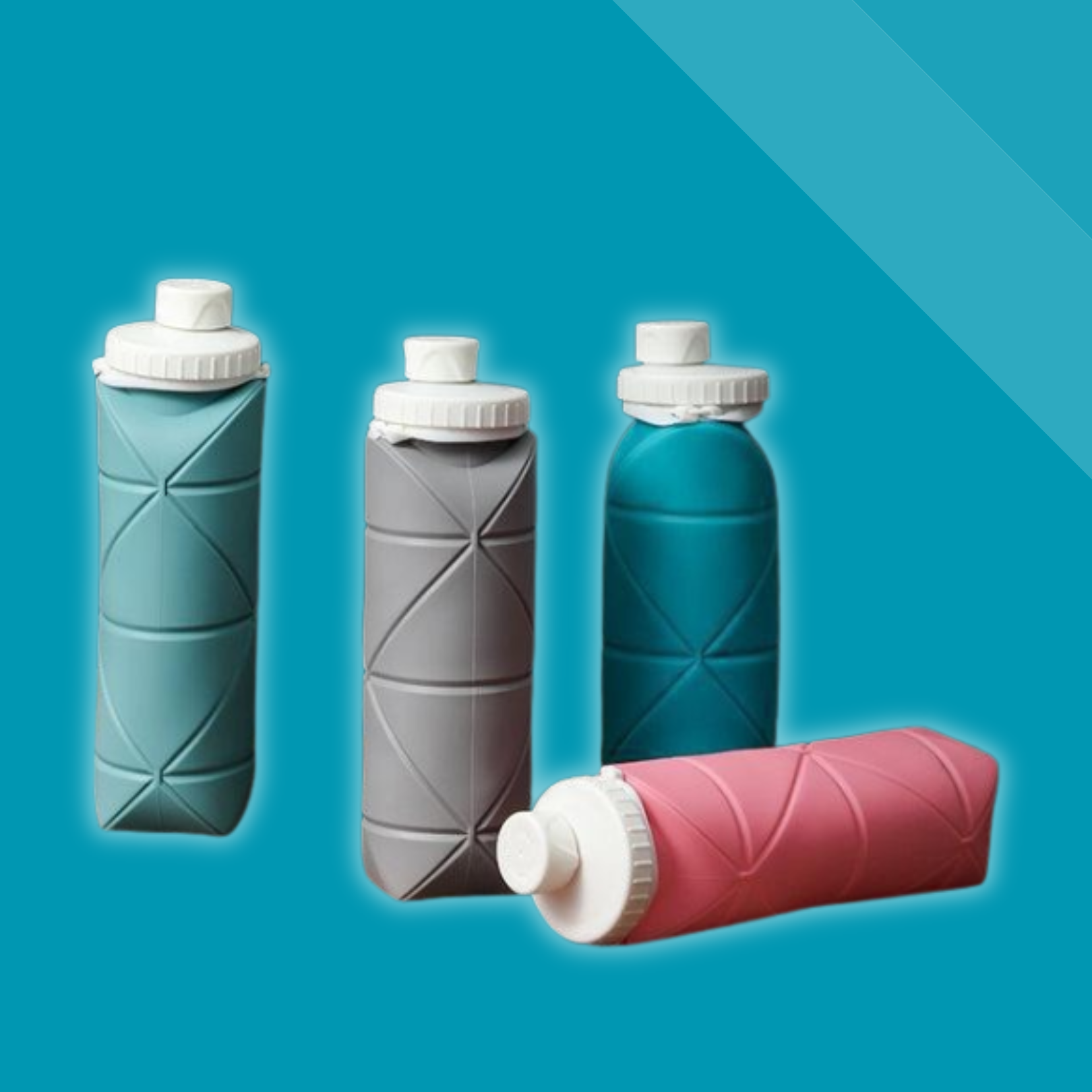 Foldable Reusable Silicone Water Bottle For Travel