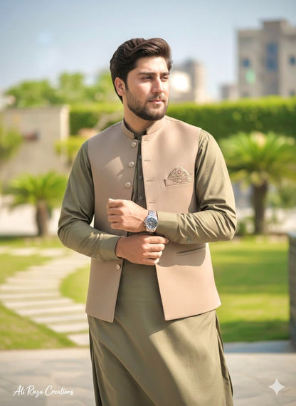 Formal Waistcoat Kurta Set