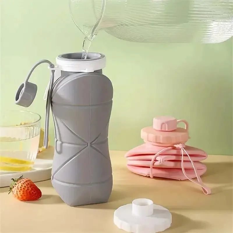 Foldable Reusable Silicone Water Bottle For Travel